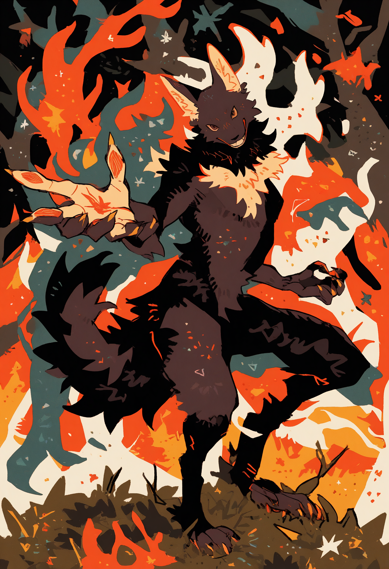 11869-60376162-male, solo, anthro, digitigrade, (fur), fluffy fur, canine,  5 fingers, claws, pose, 4 toes,   black fur, claws, teeth, smile, l.png